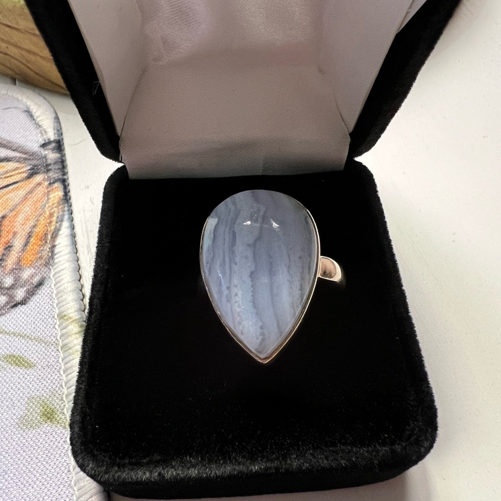 Smokey Purple Lace Agate Ring